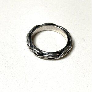 925 Sterling Silver Pandora Wave Ring Size 4